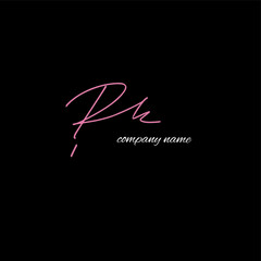 rk beauty monogram and elegant logo design