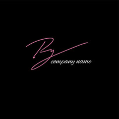 ry beauty monogram and elegant logo design