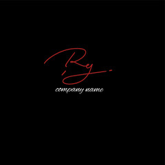 ry beauty monogram and elegant logo design