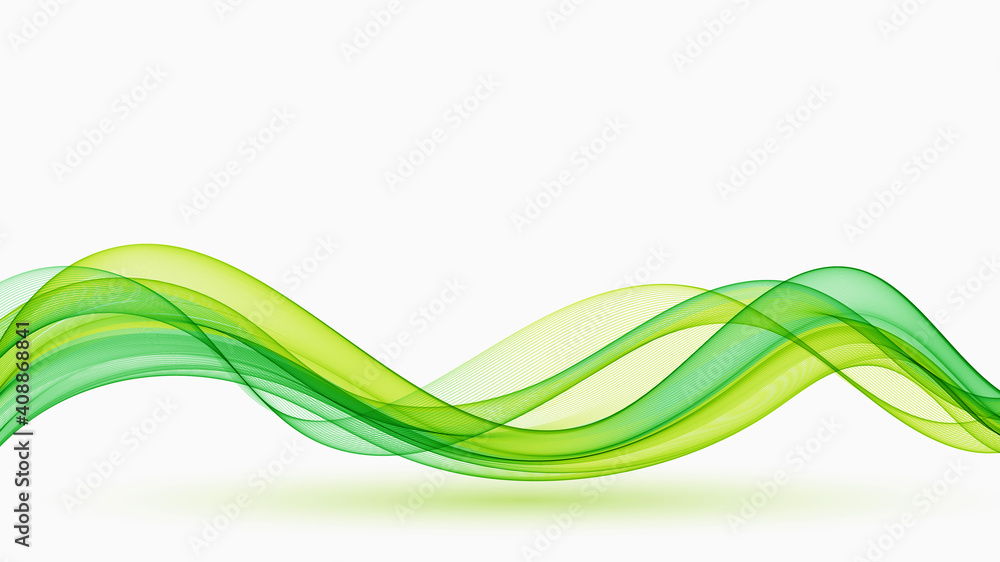 Aufkleber vector smooth green wave background wave flow background