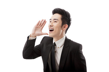 Business people shouting