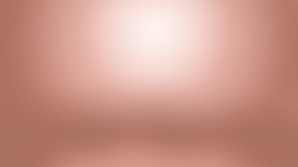 Rose gold bronze metal abstract defocused background, Copper colored metallic surface luminous blurred color background, Light pink and white spotlight empty blank backdrop with copy space