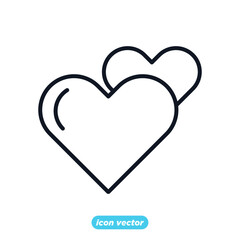 heart icon template color editable. Love symbol vector illustration for graphic and web design.