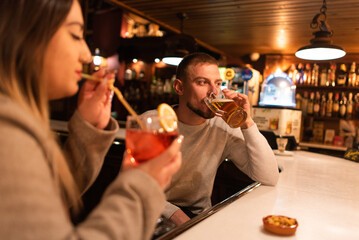 Image of a couple on valentine in a coffee shop