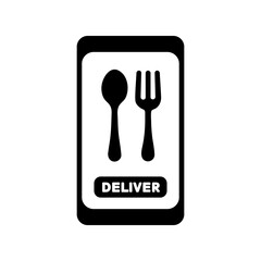 Fast food delivery service vector glyph icon
