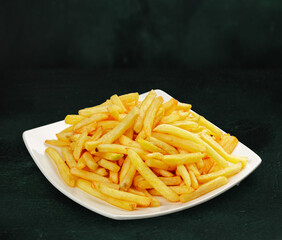 closeup of a plate of crounch french fries