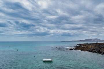 Beautiful coastal image on the volcanic island of Lanzarote