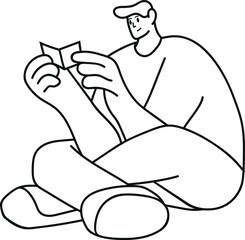 man reading a book