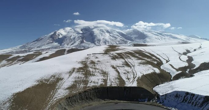 Aerial photography of the natural scenery of Muztagh Ata
