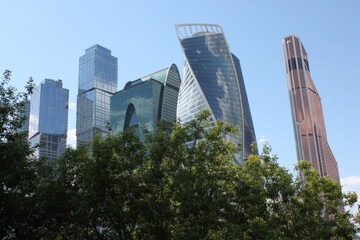 Fototapeta premium skyscrapers in Moscow city