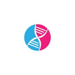 DNA,Genetic sign logo icon design vector