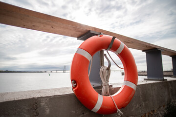 life buoy on the pier