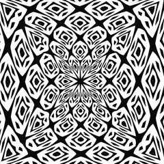 Geometric vector pattern with triangular elements. abstract ornament for wallpapers and backgrounds. Black and white colors. 