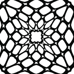 Geometric vector pattern with triangular elements. abstract ornament for wallpapers and backgrounds. Black and white colors. 