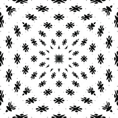 Geometric vector pattern with triangular elements. abstract ornament for wallpapers and backgrounds. Black and white colors. 