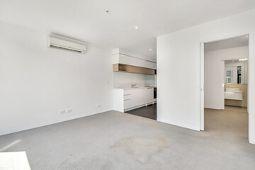 Empty and unfurnished brand new apartment
