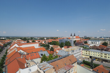 Fototapeta na wymiar The panorama view of Trnava historical center, Slovakia