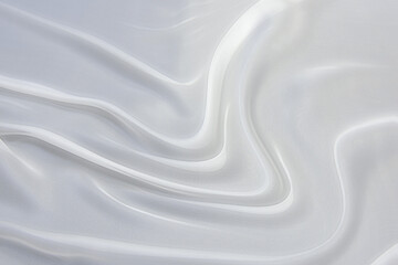 Abstract soft chiffon fabric texture background. Soft white chiffon with curve and wave pattern.
