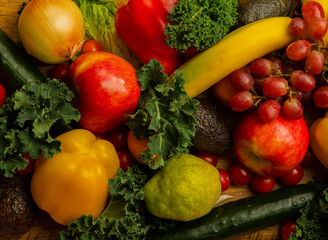 Fresh fruits and vegetables organic healthy produce