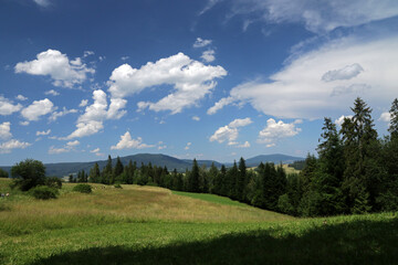 Landscape of Gorce National Park, Poland