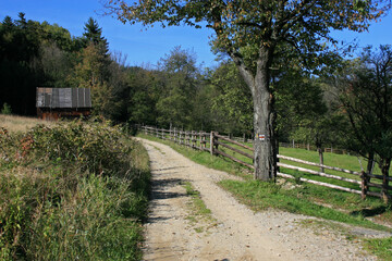Landscape of Gorce National Park, Poland