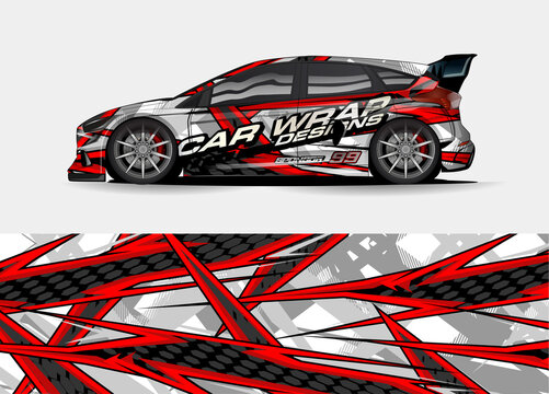 abstract background vector for racing car wrap design and vehicle livery 
