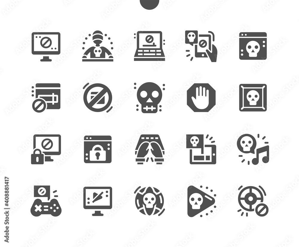 Aufkleber pirate sites. application blocked. hacking software. computer failure. pirate games and music. dark 