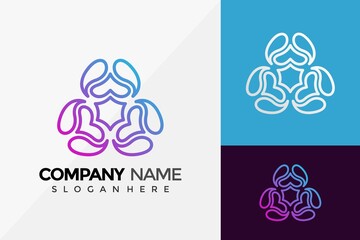 Heart Love Wave Logo Design, Brand Identity Logos Designs Vector Illustration Template