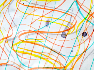 Lights Brochure. Colored Abstract. Watercolor