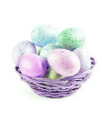 Easter eggs isolated on white