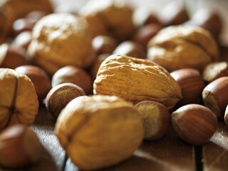 nuts and hazelnuts