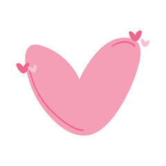 Heart Vector Icon, Heart Symbol, Valentine's Day Heart Cut Out, Valentine's Day Symbol, Greeting Card, Invitation Graphic, Vector Illustration Background