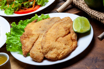 Breaded fried fish