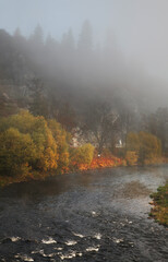 Vltava river in Cesky Krumlov. Czech republic