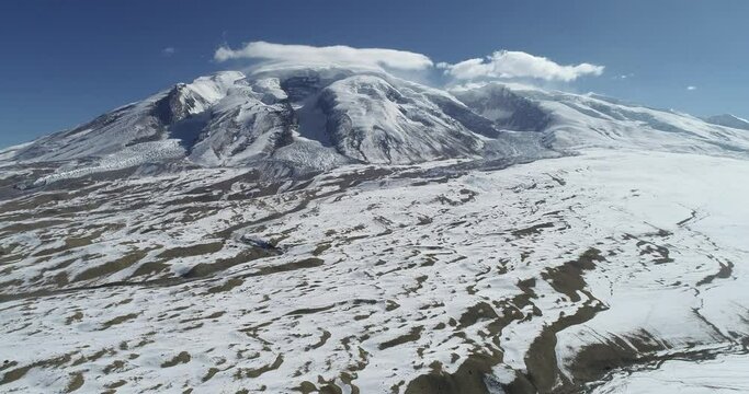 Aerial photography of the natural scenery of Muztagh Ata