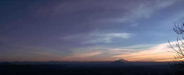 sunset over the field