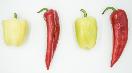 Collection of fresh vegetables with white background