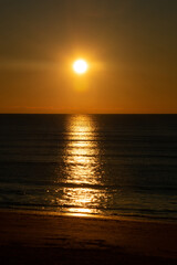 Obraz premium Sunset on the beach of Cadiz capital, Andalucia. Spain. Europe