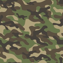 Fototapeta premium camouflage pattern seamless military vector print