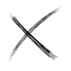 Cross hand-drawn. Vector scetch cross.