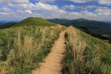 Landscape of Carynska in spring, Bieszczady National Park, Poland