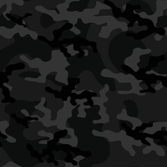 dark army camouflage vector seamless pattern © keni