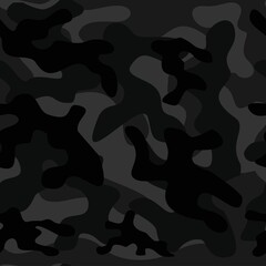 dark army camouflage vector seamless pattern