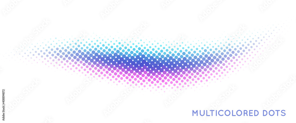 Poster Multicolored dots. Minimal vector graphics