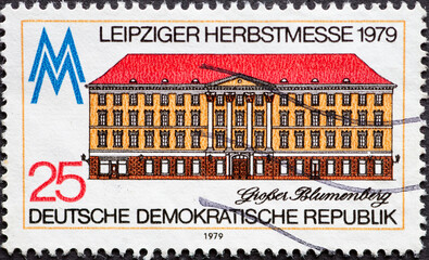 GERMANY, DDR - CIRCA 1979 : a postage stamp from Germany, GDR showing the residential building...