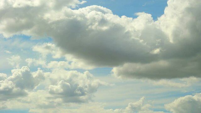 Beautiful clouds run over the sky