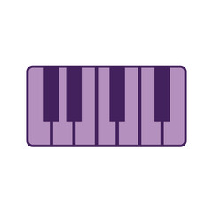 piano on a white background