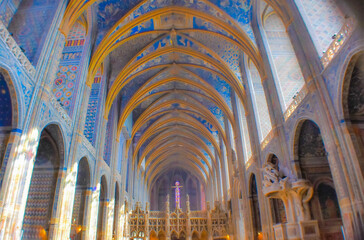 Obraz premium Architectural details of the cathedral of Albi, France 