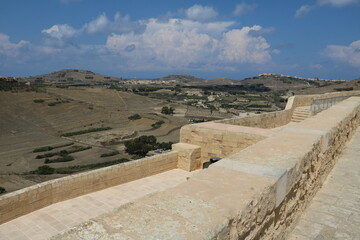 View From Cittadella Fortress in Rabat Victoria of Gozo, Malta