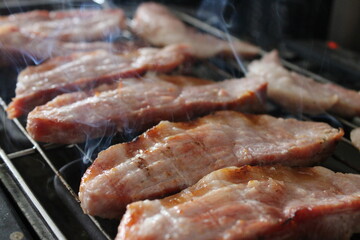 grilled meat on the grill